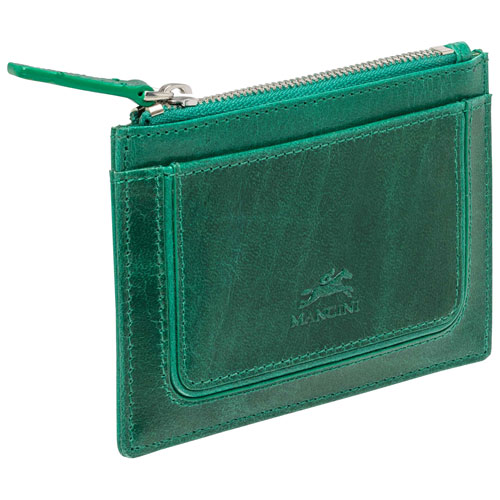 Mancini South Beach RFID Genuine Leather Card Holder Card Case - Green