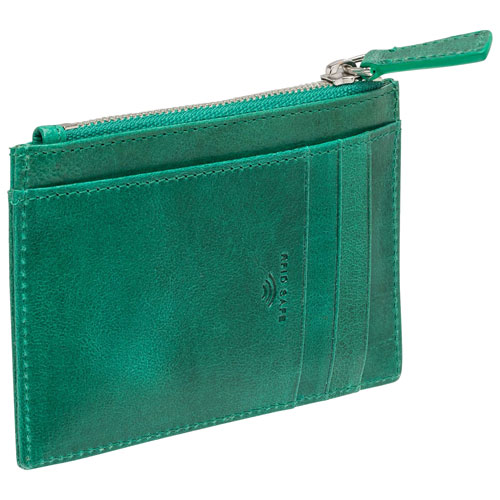 Mancini South Beach RFID Genuine Leather Card Holder Card Case - Green