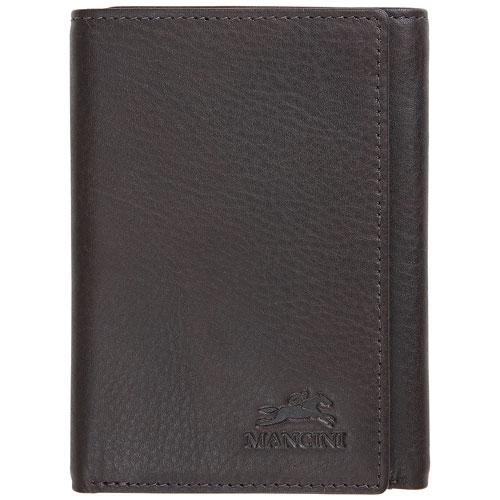 Mancini Monterrey RFID Genuine Leather Trifold Wallet - Brown