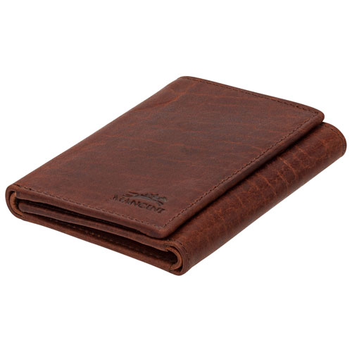 Mancini Buffalo RFID Genuine Leather Trifold Wallet - Brown