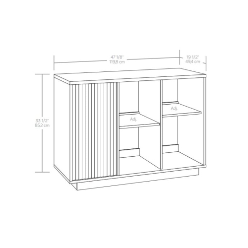 Sauder East Rock Engineered Wood Accent Storage in Ashen Oak