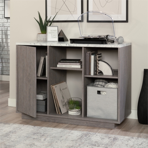 Sauder East Rock Engineered Wood Accent Storage in Ashen Oak