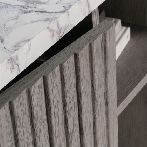 Sauder East Rock Engineered Wood Accent Storage in Ashen Oak