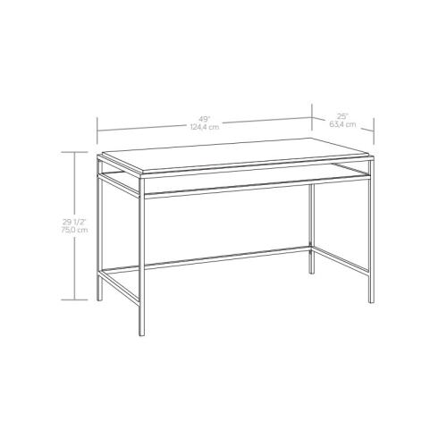 Sauder Nova Loft Engineered Wood Writing Desk in Grand Walnut
