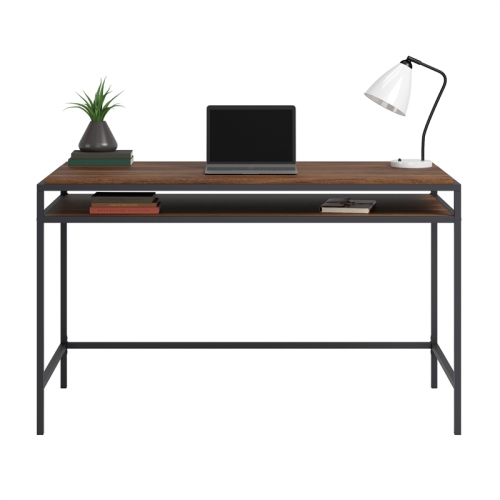 Sauder Nova Loft Engineered Wood Writing Desk in Grand Walnut