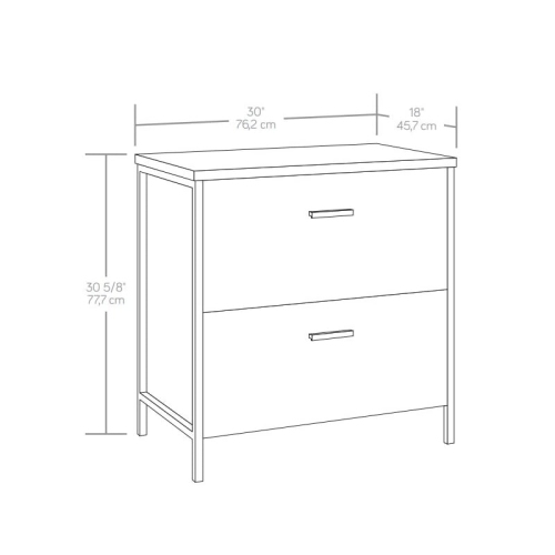 Sauder Market Commons Engineered Wood Lateral File in Prime Oak