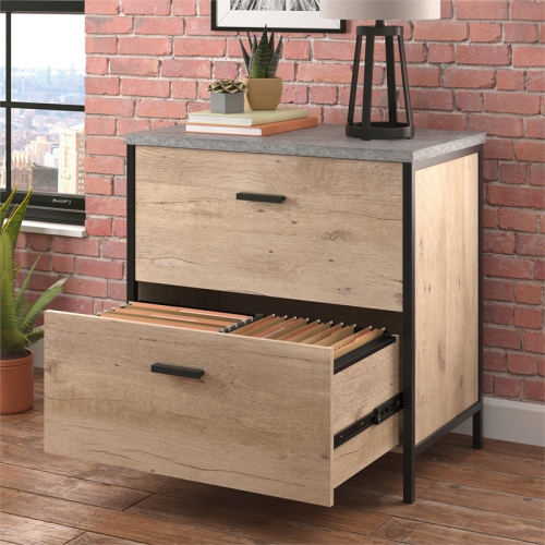Sauder Market Commons Engineered Wood Lateral File in Prime Oak