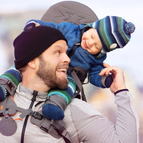 Porte-b&eacute;b&eacute; d'&eacute;paule G4 de MiniMeis - Gris/Orange
