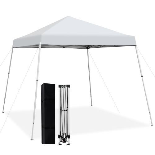 Costway 10x10ft Patio Outdoor Instant Pop-up Canopy Slanted Leg UPF50+ Sun Shelter