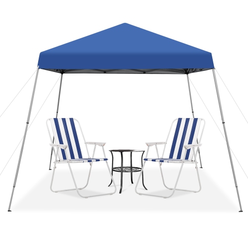 Costway 10x10ft Patio Outdoor Instant Pop-up Canopy Slanted Leg UPF50+ Sun Shelter