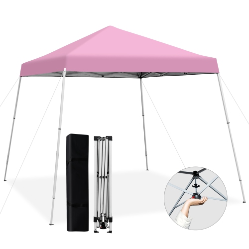 Costway 10x10ft Patio Outdoor Instant Pop up Canopy Slanted Leg UPF50 Sun Shelter Best Buy Canada