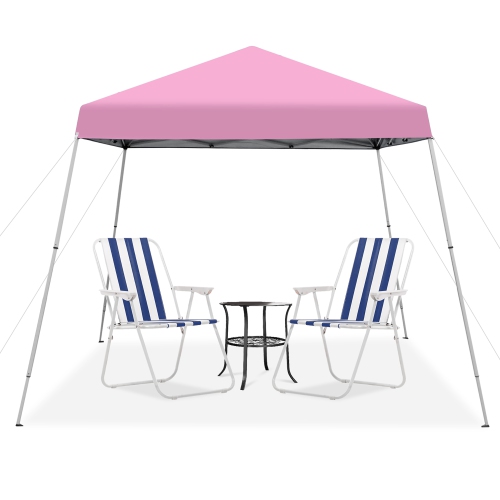 Costway 10x10ft Patio Outdoor Instant Pop-up Canopy Slanted Leg UPF50+ Sun Shelter
