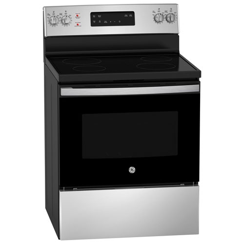 GE 30" 5.0 Cu. Ft. Self-Clean Freestanding Electric Range - Stainless Steel