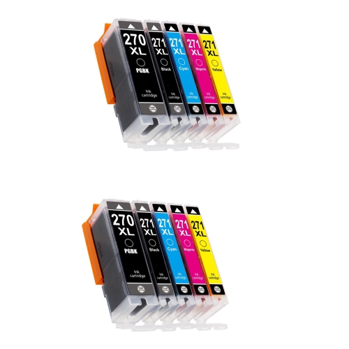 axGear Canon PGI-270XL CLI-271XL Compatible Ink Cartridge 2 Combo High Yield PGBK/BK/C/M/Y PIXMA MG5720, MG5721
