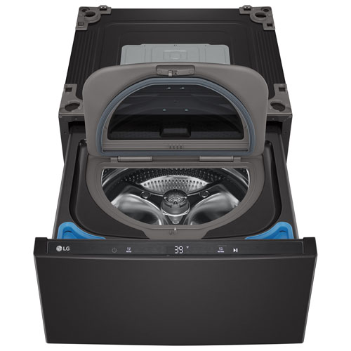 LG Sidekick 27" 1.0 Cu. Ft. Laundry Pedestal Washer (WD300CB) - Black Steel