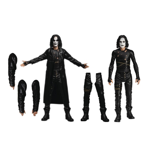 THE CROW  3 Inch Static Figure 5 Points Mezcos Monsters Deluxe - Set