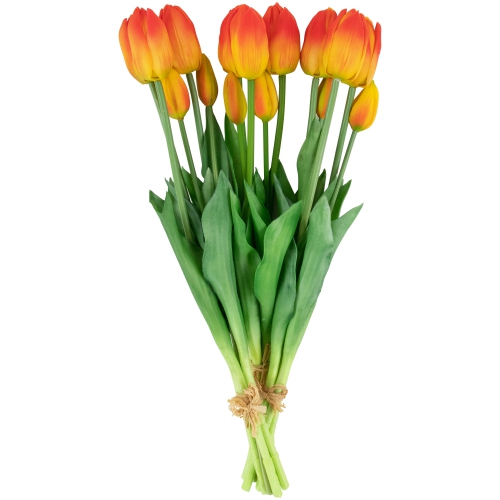 Real Touch™ Red and Yellow Artificial Tulip Floral Bundles, Set of 6 - 18"