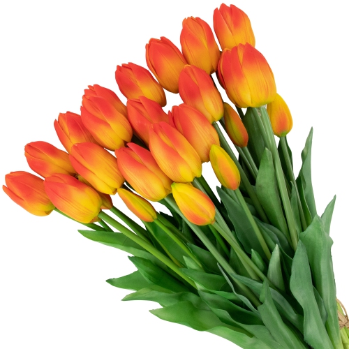 Real Touch™ Red and Yellow Artificial Tulip Floral Bundles, Set of 6 - 18"