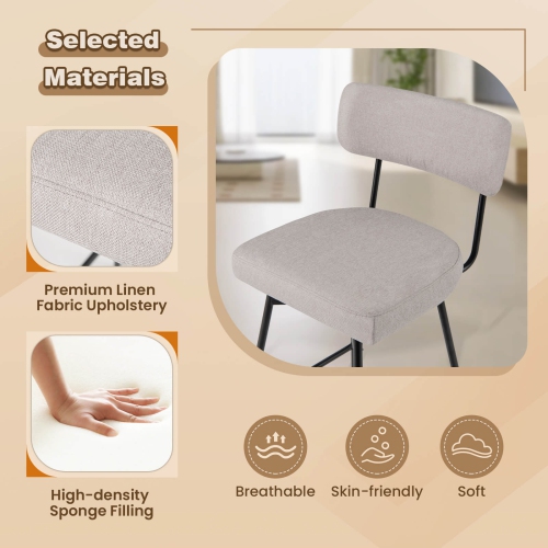 Costway Set of 4 Swivel Bar Stools Counter Height Upholstered Kitchen Dining Chair