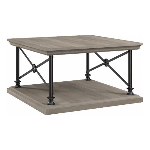 BUSH  Coliseum Square Coffee Table In Driftwood - Engineered Wood In Gray