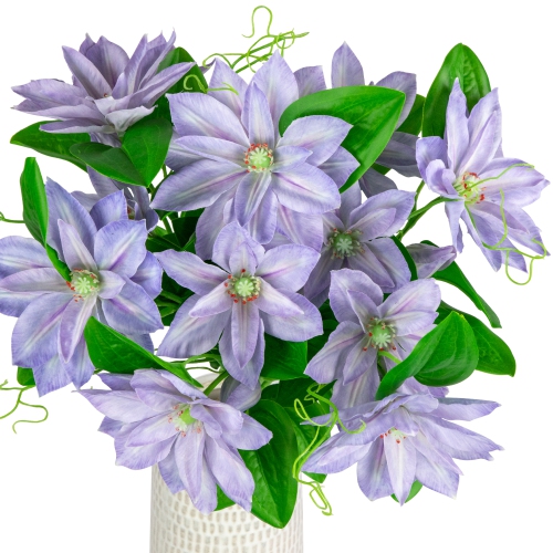 Real Touch™ Purple Artificial Lotus Floral Sprays, Set of 6 - 25"