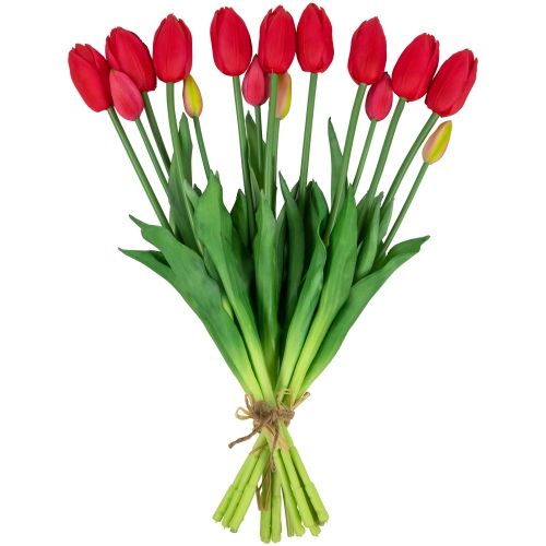 Real Touch™ Pink Artificial Tulip Floral Bundles Set of 6 - 18"