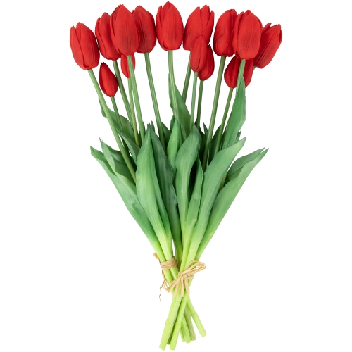 Real Touch™ Red Artificial Tulip Floral Bundles, Set of 6 - 18"