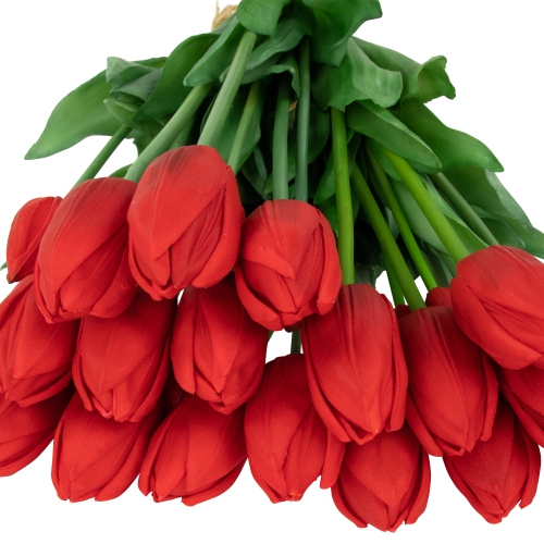 Real Touch™ Red Artificial Tulip Floral Bundles, Set of 6 - 18"
