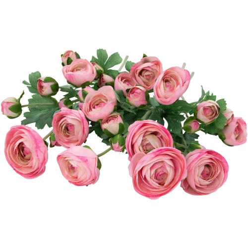 Real Touch™ Light Pink Ranunculus Artificial Floral Sprays, Set of 6 - 21"