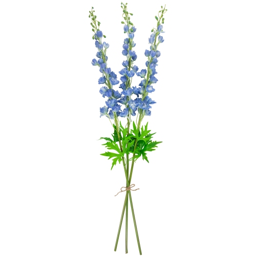 Real Touch™ Blue Delphinium Artificial Floral Stems, Set of 6 - 40"