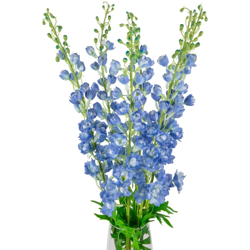 Real Touch™ Blue Delphinium Artificial Floral Stems, Set of 6 - 40"