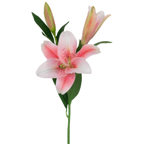 Real Touch™ Pink Artificial Lily Floral Stems, Set of 6 - 38"