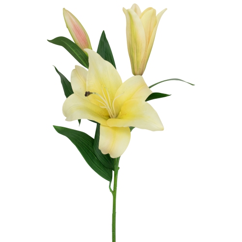 Real Touch™ Yellow Artificial Lily Floral Stems, Set of 5 - 38"