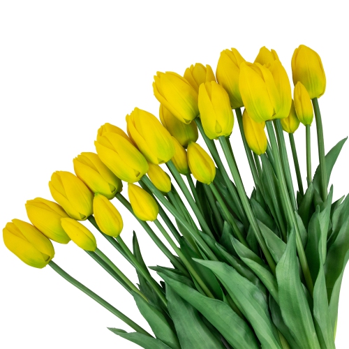 Real Touch™ Yellow Artificial Tulip Floral Bundles, Set of 6 - 18"
