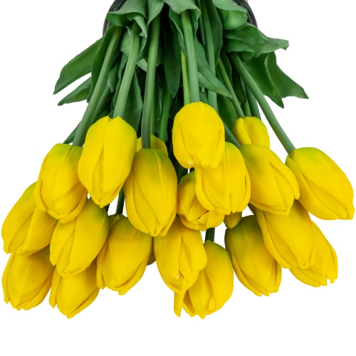 Real Touch™ Yellow Artificial Tulip Floral Bundles, Set of 6 - 18"