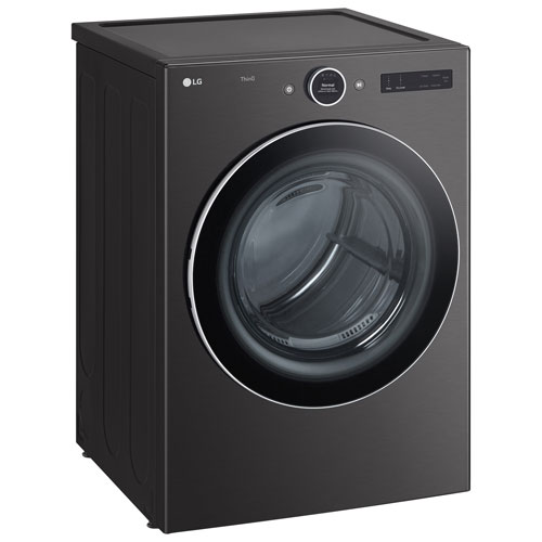 Sécheuse électrique à vapeur de 7,4 pi³ de LG - Acier noir