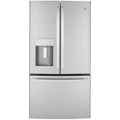 GE 36" 22.1 Cu. Ft. French Door Refrigerator with Water & Ice Dispenser - Stainless Steel