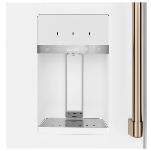 Réfrigérateur à deux portes 22,3 pi³ 36 po à distributeur d'eau/glace Café - Blanc mat