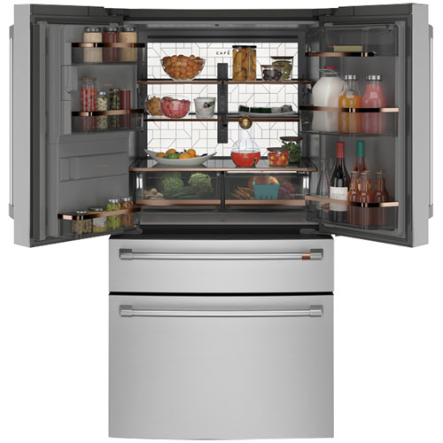 Café 36" 22.3 Cu. Ft. French Door Refrigerator with Water & Ice Dispenser - Stainless Steel