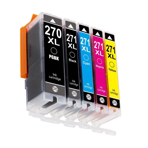 axGear Canon PGI-270XL CLI-271XL Compatible Ink Cartridge Combo High Yield PGBK/BK/C/M/Y PIXMA MG5720, MG5721