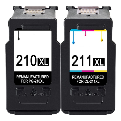 axGear Canon PG-210XL CL-211XL Compatible Ink Cartridge Combo High Yield 1 Black 1 Color PIXMA MP230