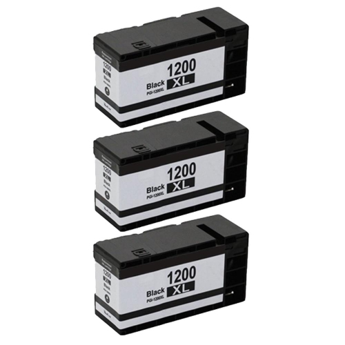 axGear Canon PGI-1200XL Compatible Ink Cartridge High Yield Black 3 Pack MAXIFY MB2020, MB2120