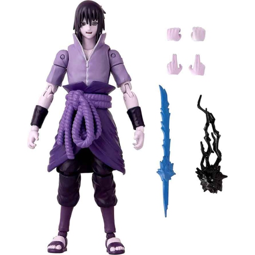 Naruto Shippuden 6 Inch Action Figure Anime Heroes - Sasuke Uchiha Rinnegan Mangekyo Sharingan