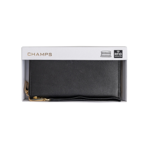 CHAMPS Gala Collection Leather Zip-Clutch RFID Wallet