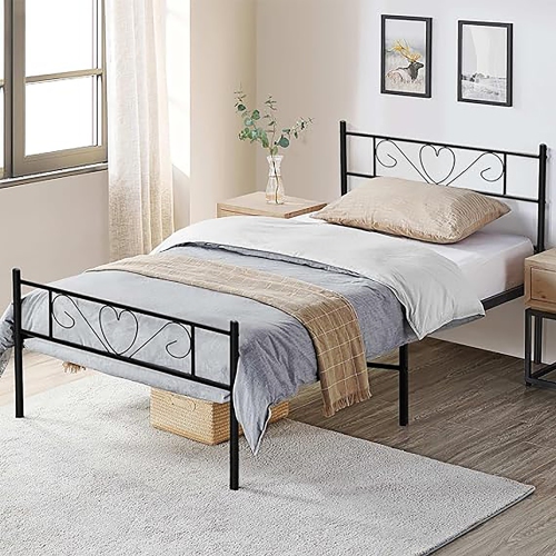 Gymax Twin XL Metal Platform Bed Frame Heavy-duty Steel Slat Support with Storage