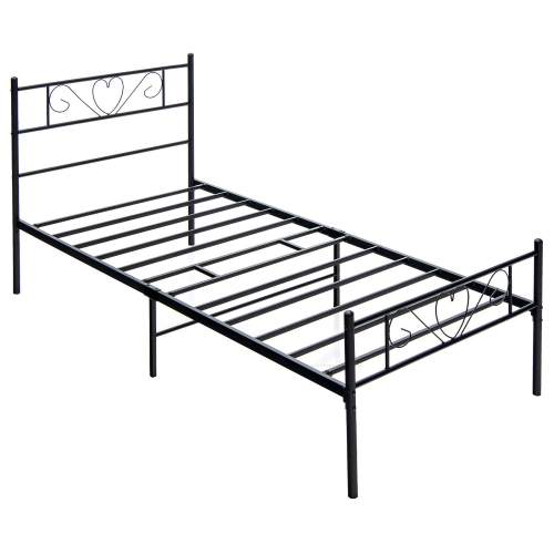 Gymax Twin XL Metal Platform Bed Frame Heavy-duty Steel Slat Support with Storage