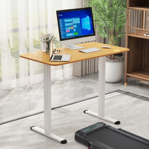 Gymax Electric Standing Desk Adjustable Stand up Computer Desk Anti-collision