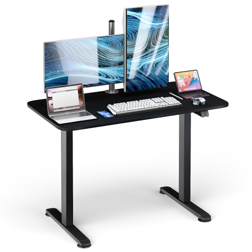 GYMAX  Electric Standing Desk Adjustable Stand Up Computer Desk Anti-Collision