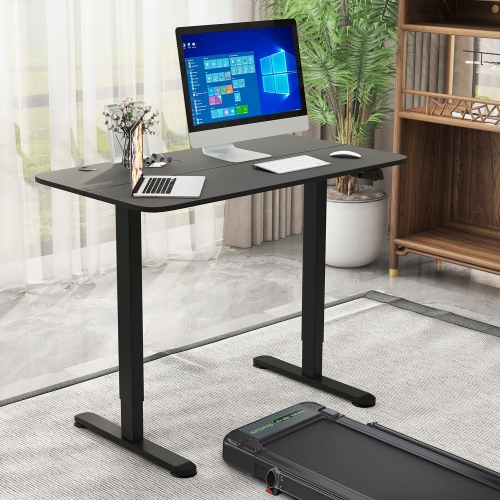 Gymax Electric Standing Desk Adjustable Stand up Computer Desk Anti-collision