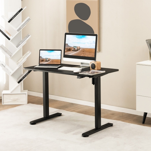 Gymax Electric Standing Desk Adjustable Stand up Computer Desk Anti-collision